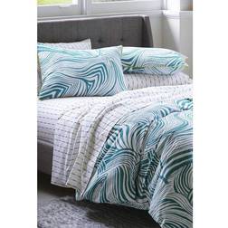 Novogratz Single, Zebra Marble Duvet Cover Green
