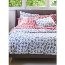 Novogratz Single, Family of Cranes Duvet Cover Blue