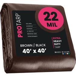 Protarp Brown/Black 22Mil 40 x 40 Tarp, PT-202-40X40