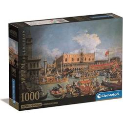 Clementoni 39792 Museum Collection-Canaletto, Return of Bucentaur at The Molo On Ascension Day, Puzzle 1000 Teile Für Erwachsene, Geschicklichkeitsspiel Für Die Ganze Familie, Mehrfarbig