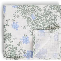 Garbo&Friends Plumbago Babydecke Muslin 110x110 Cm Kinderdecken Cotton Muslin Blau GF212022-4400-331GL