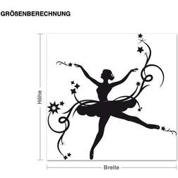 Wandtattoo Kinderzimmer Ballett springt