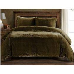 HiEnd Accents Stella Duvet Cover Green, Brown, Pink