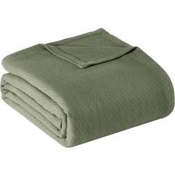 Frye Cotton Woven Blankets Green, Brown