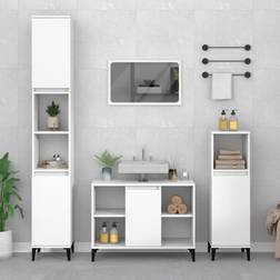 vidaXL Mobile Lavabo Bianco 80 x 33 x 60 cm Legno Multistrato