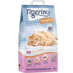 Tigerino Lettiera Nuggies A Grana Grossa - Borotalco - Set % 2 x 14 L (ca. 15.2 kg)