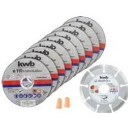 Kwb 712031 Cutting disc set 115 mm 10 pcs Stainless steel