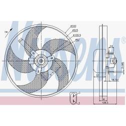 NISSENS 85668 Radiator Ventilator 12 Zonder