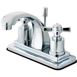 Kingston Brass KS4641ZX 4 in Centerset Bathroom Faucet Polished Chro Grey
