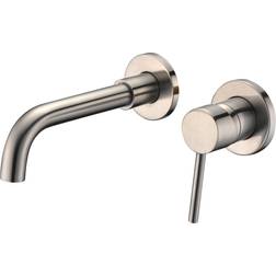 Sumerain Wall Mount Bathroom Faucets Brushed Nickel Grey