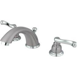 Kingston Brass KB8967FL Royale Widespread Bathroom Faucet Nickel, Brass, Grey