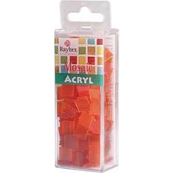 Rayher Mosaiksteine orange Acryl transparent