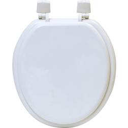 Evideco Sedile Del Water In MDF 17 Pollici Con Chiusure In Plastica Bianco