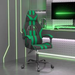 vidaXL Sedia da Gaming Nera e Verde in Similpelle