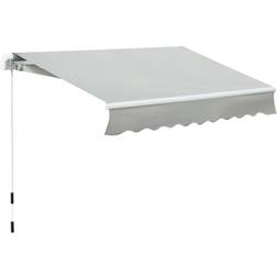 OutSunny 8' 7' Patio Manual Retractable Awning