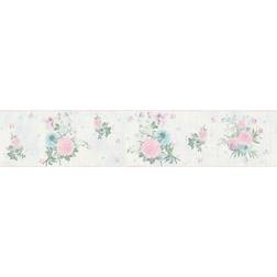 A.S. Creation Floral Striped Wallpaper Blue Green 5mx13cm