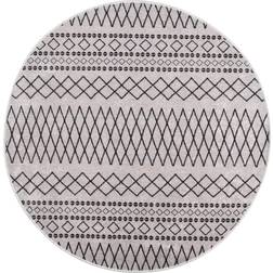 vidaXL Rug Washable White, Black cm