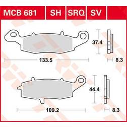 TRW Lucas MCB681 Scheibenbremsbelag, Organisch