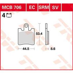 TRW Lucas MCB706 Scheibenbremsbelag, Organisch