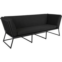 Brafab Vence 3-Sitzer Sofa Black Divano da Esterno