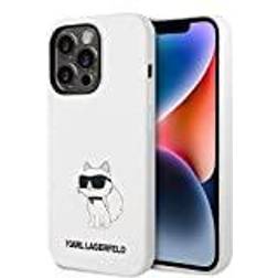 Karl Lagerfeld KLHCP14LSNCHBCH Hülle für iPhone 14 Pro 6,1" hardcase Weiß Silico