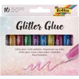 Folia Folia glitterlim sorterade färger 10st