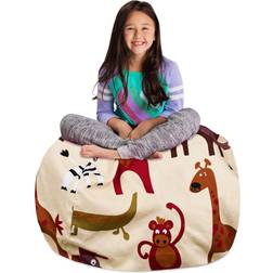 Posh Creations Stuffable Kids Stuffed Animal Storage Bean Bag Chair Cover