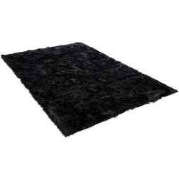 on Me Rectangular Faux Sheepskin Black, White