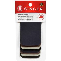 Singer Dark Assortment Iron-On Patches 2"X3" 10/Pkg