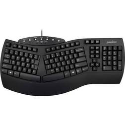 Perixx Periboard-512 USB Keyboard QWERTZ Black Ergonomic