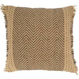 Saro Lifestyle 22"x22" Oversize with Kantha Stitch Complete Decoration Pillows Natural