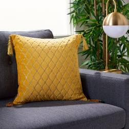 Safavieh Cilan Tassel Complete Decoration Pillows Yellow (45.72x45.72)