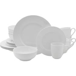 Fitz and Floyd Everyday Whiteware Classic Rim Service 4 Dinner Set