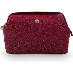 PiP Studio Velvet Quiltey Days Kulturtasche red 30x20,7x13,8 cm