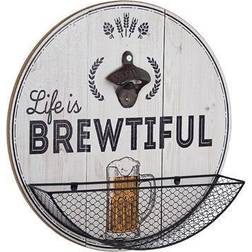 American Art Decor 14" Life Is Brewtiful Mounted Bottle Opener