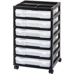 Iris 6 Case Rolling Scrapbook Cart Kommode