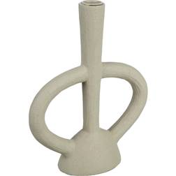 Bloomingville 10" Ivory Modern Sculptural Taper Holder Candlestick