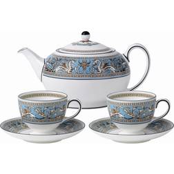 Wedgwood Florentine Turquoise 3 Piece Tea Set Service de Table