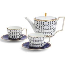 Wedgwood 5 Piece Renaissance Gold Tea Set Teiera