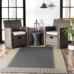 Nuloom Asha Simple Border Gray, Black