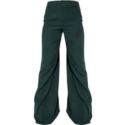 PrettyLittleThing Woven Double Belt Loop Suit Trousers - Dark Green