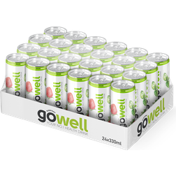 Gowell Flak Funktionsdryck 330 ml Jordgubb Hallon Mynta 24 stk