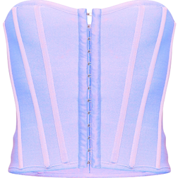 PrettyLittleThing Bandage Hook & Eye Structured Corset - Lilac