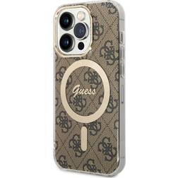 Guess iPhone 14 Pro Skal 4G Pattern MagSafe Brun