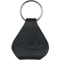 Fender Pickholder Keychain Plektrenhalter Echtleder Schlüsselanhänger - Schwarz