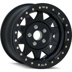 Dirty Life ROADKILL RACE Matte Black W/Simulated Ring Wheel with Alloy Steel 17 9. inches /5 -14 Offset