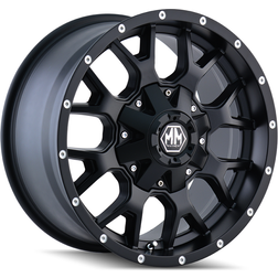 Mayhem Warrior 8015, 20x9 Wheel with 6x120 and 6x5.5 Bolt Pattern Black 8015-2994MB18