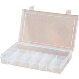 Durham Small Plastic Compartment Box SP13-CLEAR 13 Compartments 10-13/16"L x 6-3/4"W x 1-3/4"H Pkg Qty 10