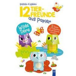 12 Tierfreunde aus Papier Wilde Tiere