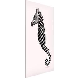 Magnettafel Tiere Hochformat 3:4 Seepferdchen mit Zebrastreifen